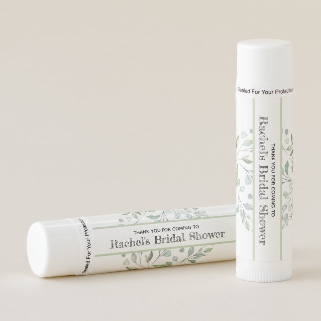 Greenery Shower Thank You Gift Lip Balm (Front)