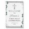 Greenery Silver Glitter First Holy Communion