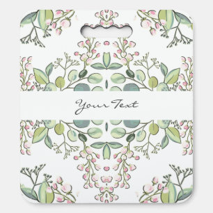 Greenery Spring Pink Flower Stadium Cushion