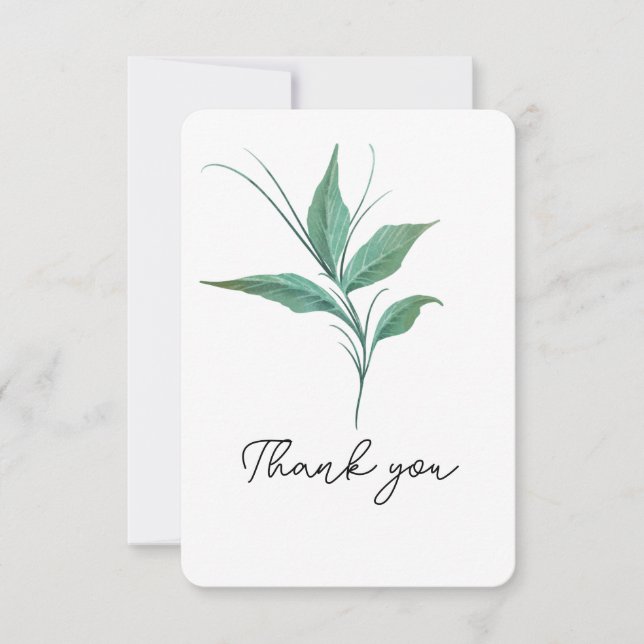 Greenery Stem Thank You (Front)