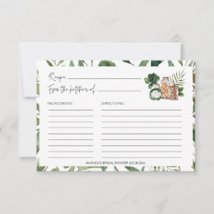Greenery Stock Kitchen Bridal Shower Recipe Cards