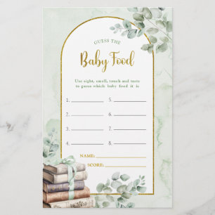 Greenery Storybook Guess The Baby Food Games