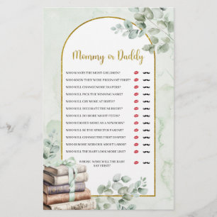 Greenery Storybook Mommy or Daddy Games