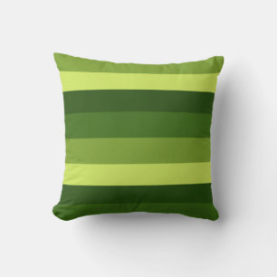 Greenery Stripes Throw Pillow