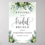 Greenery succulent gold bridal brunch welcome sign<br><div class="desc">Greenery succulent gold bridal brunch welcome sign 24x36 poster,  Contact me for matching items or for customization,  Blush Roses ©</div>