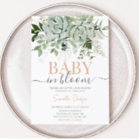 Greenery Succulents Baby Shower 