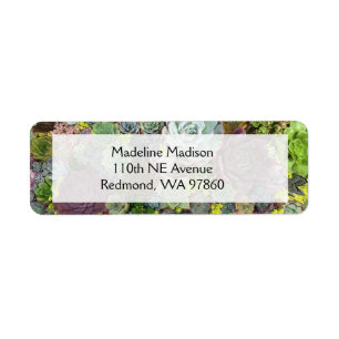 Greenery Succulents Label