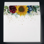 Greenery Sunflower Floral for 5x7 Invitation Envelope<br><div class="desc">Greenery Sunflower Floral for 5x7 Invitation Envelope</div>