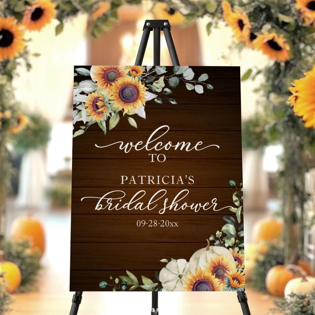 Greenery Sunflowers Bridal Shower Welcome Sign  (Creator Uploaded)