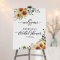 Greenery Sunflowers Bridal Shower Welcome Sign 