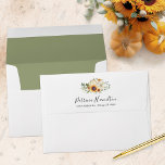 Greenery Sunflowers Fall Bridal Shower Envelope<br><div class="desc">Lovely greenery sunflowers pumpkins,  fall-themed bridal shower invitation envelope. Easy to personalize with your details. Please get in touch with me via chat if you have questions about the artwork or need customization. PLEASE NOTE: For assistance on orders,  shipping,  product information,  etc.,  contact Zazzle Customer Care directly https://help.zazzle.com/hc/en-us/articles/221463567-How-Do-I-Contact-Zazzle-Customer-Support-.</div>