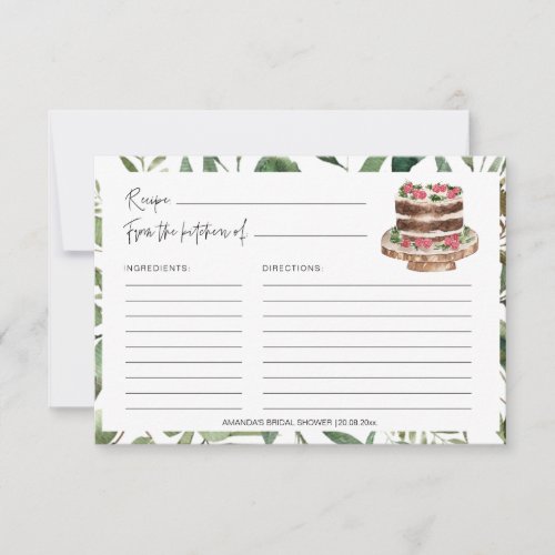 Greenery Sweets Cakes Bridal Shower Recipe Cards - Greenery Sweets Cakes Bridal Shower Recipe Cards
Message me if you need any changes to fit your dream recipe card better :)