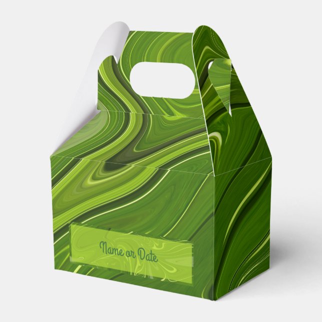 Greenery Swirls Favor Boxes (Back Side)