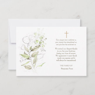 Greenery Sympathy Thank You Card