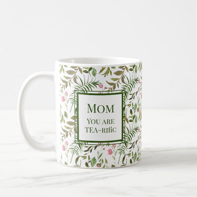 Greenery Tea Mug for Mom (Left)