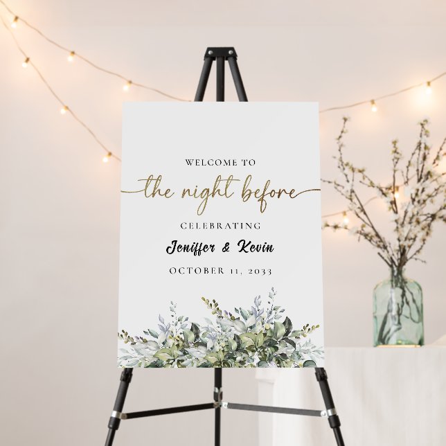 Greenery the night before foam board (In Situ (Stand))