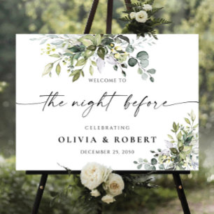 Greenery The Night Before Foam Board