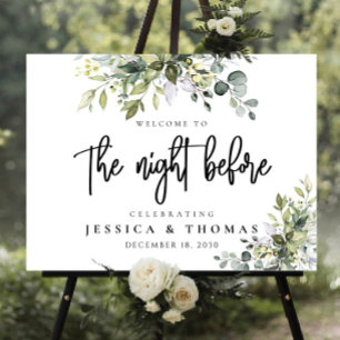 Greenery The Night Before Foam Board