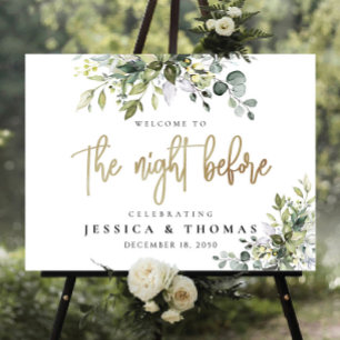 Greenery The Night Before Foam Board