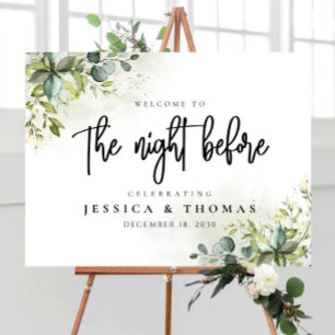 Greenery The Night Before Foam Board