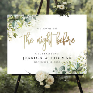 Greenery The Night Before Foam Board