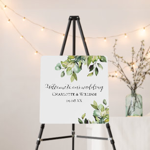 Greenery Themed Welcome to our Wedding Foam Board