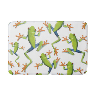 Greenery Tree-Frog Pattern Design   Bath Mat