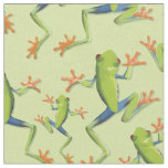 Greenery Tree-Frog Pattern Design Fabric
