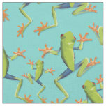 Greenery Tree-Frog Pattern Design Fabric