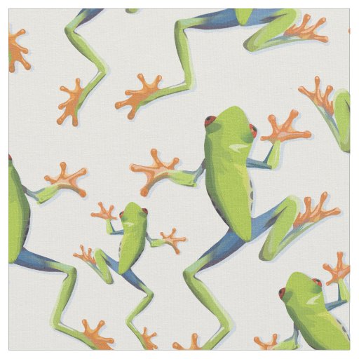 Greenery Tree-Frog Pattern Design Fabric