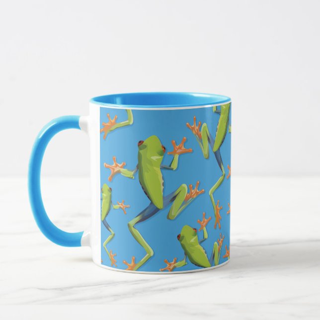 Greenery Tree-Frog Pattern Design Mug (Left)