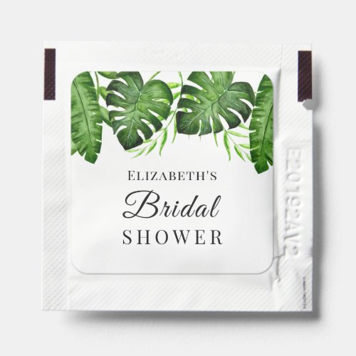 Greenery Tropical Bridal Shower Jungle Watercolor  Hand Sanitizer Packet