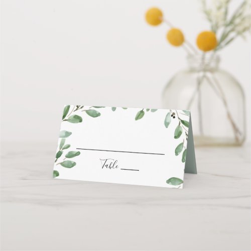 Greenery Tropical Eucalyptus Wedding Place Card