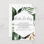 Greenery Tropical Geometric Books For Baby Enclosure Card (Front/Back)