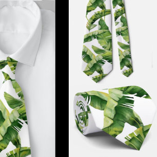 Greenery Tropical Palm Lush Botanical Neck Tie
