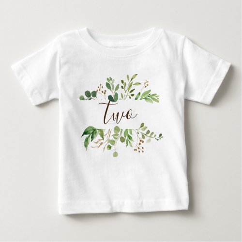 Greenery two years old baby baby T_Shirt