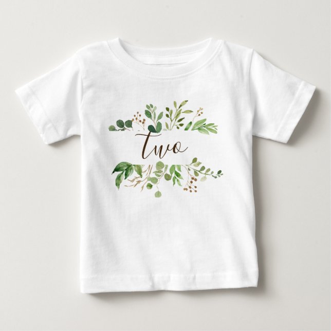 Greenery two years old baby baby T-Shirt (Front)