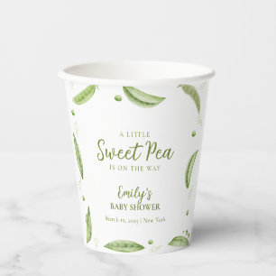 Greenery Veggie Sweet Pea In Pod Baby Shower  Paper Cups