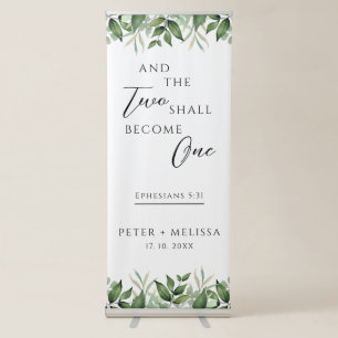 Greenery Vertical Retractable Banner