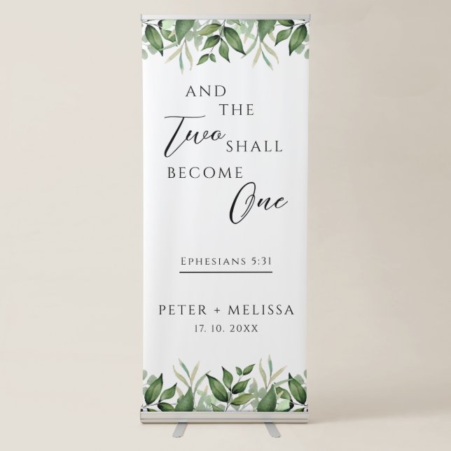 Greenery Vertical Retractable Banner (Front)