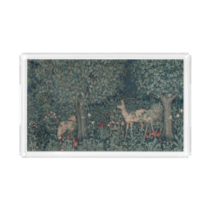 Greenery, Victorian Era Tapestry by Henry Dearle Acrylic Tray