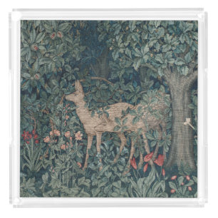 Greenery, Victorian Era Tapestry by Henry Dearle Acrylic Tray