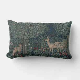 Greenery, Victorian Era Tapestry by Henry Dearle Lumbar Pillow