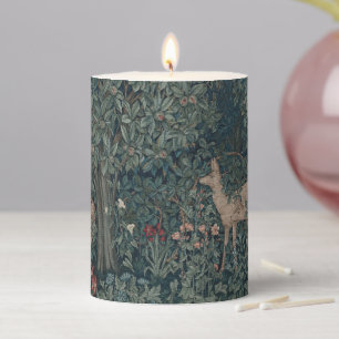 Greenery, Victorian Era Tapestry by Henry Dearle Pillar Candle