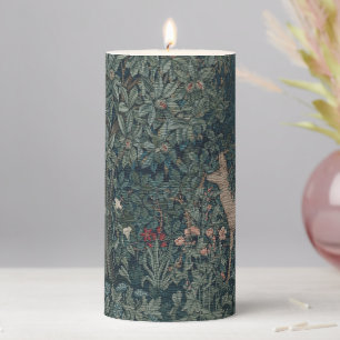Greenery, Victorian Era Tapestry by Henry Dearle Pillar Candle