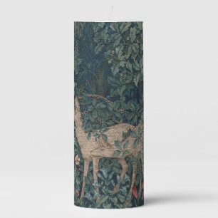 Greenery, Victorian Era Tapestry by Henry Dearle Pillar Candle