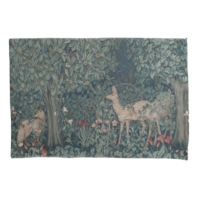 Greenery, Victorian Era Tapestry by Henry Dearle Pillow Case (Front)