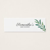 Greenery Watercolor Baby Shower Book Request (Front)