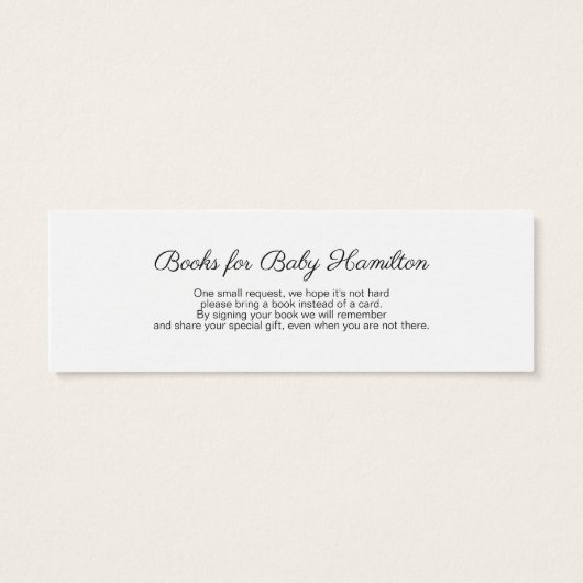 Greenery Watercolor Baby Shower Book Request (Back)