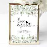Greenery Watercolor Eucalyptus Love Is Sweet Sign<br><div class="desc">Greenery Watercolor Eucalyptus Love Is Sweet Sign</div>